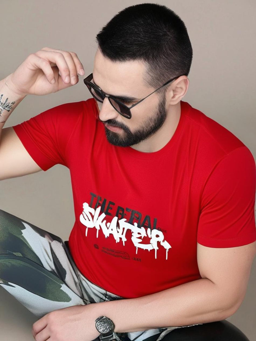 MACK Jonney Men Printed Cotton Rich  T Shirt | Round neck Tshirts|Half Sleeves|Printed-Regular Fit