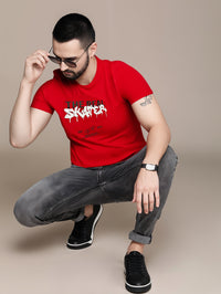 MACK Jonney Men Printed Cotton Rich  T Shirt | Round neck Tshirts|Half Sleeves|Printed-Regular Fit