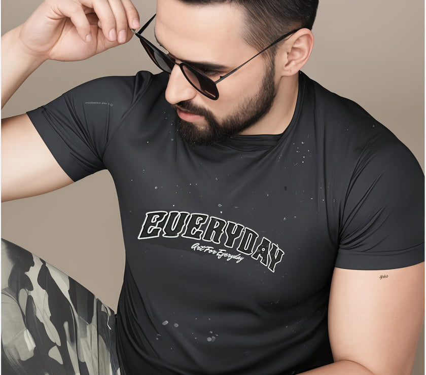 MACK Jonney Men Printed Cotton Rich  T Shirt | Round neck Tshirts|Half Sleeves|Printed-Regular Fit