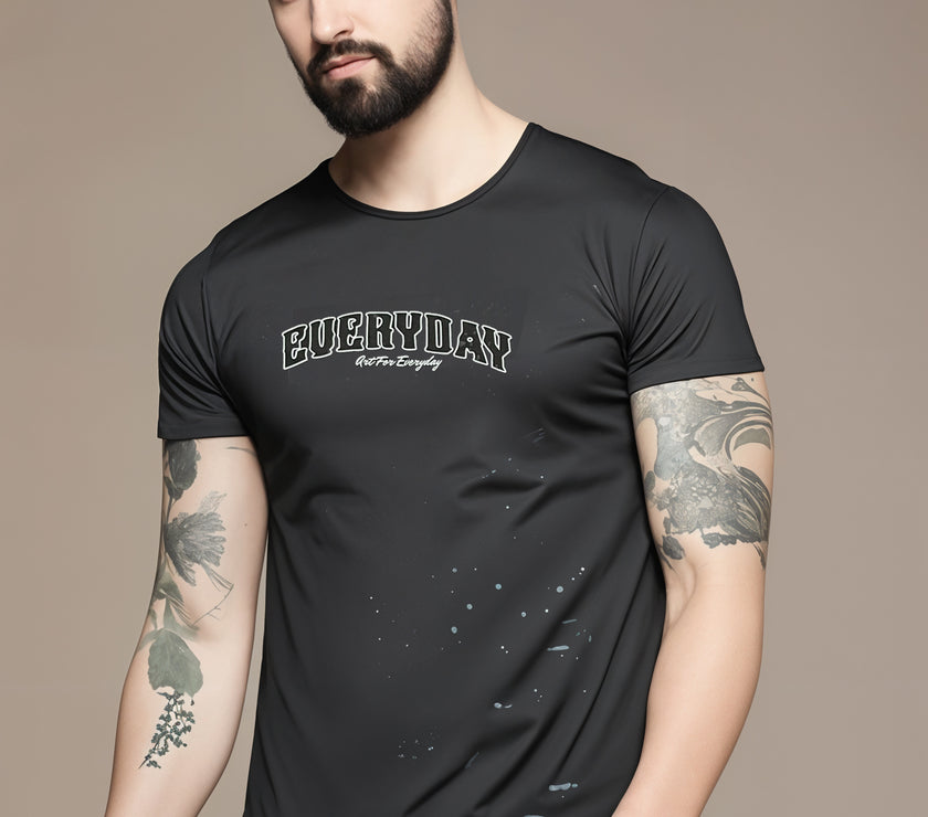 MACK Jonney Men Printed Cotton Rich  T Shirt | Round neck Tshirts|Half Sleeves|Printed-Regular Fit
