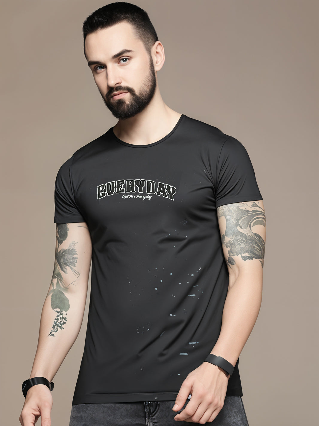 MACK Jonney Men Printed Cotton Rich  T Shirt | Round neck Tshirts|Half Sleeves|Printed-Regular Fit
