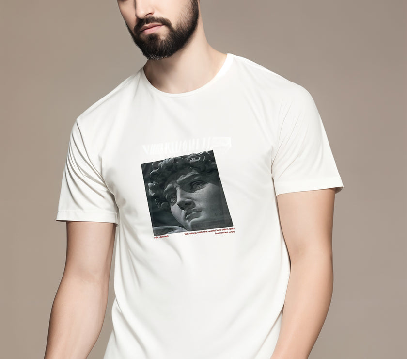 MACK Jonney Men Printed Cotton Rich  T Shirt | Round neck Tshirts|Half Sleeves|Printed-Regular Fit