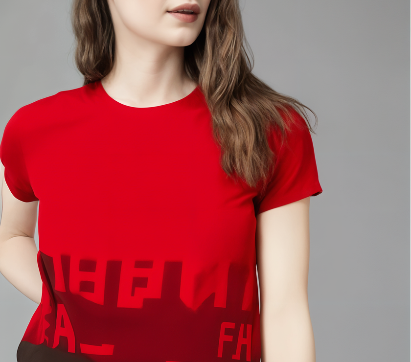 MACK Jonney Women Printed Cotton Rich  T Shirt | Round neck Tshirts|Half Sleeves|Printed-Regular Fit