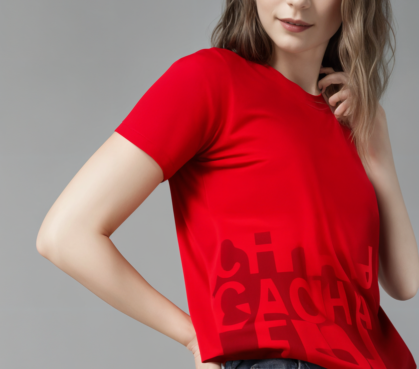 MACK Jonney Women Printed Cotton Rich  T Shirt | Round neck Tshirts|Half Sleeves|Printed-Regular Fit