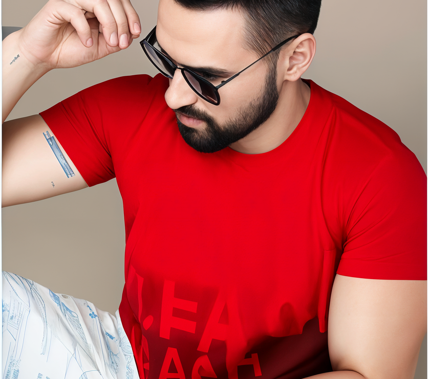 MACK Jonney Men Printed Cotton Rich  T Shirt | Round neck Tshirts|Half Sleeves|Printed-Regular Fit
