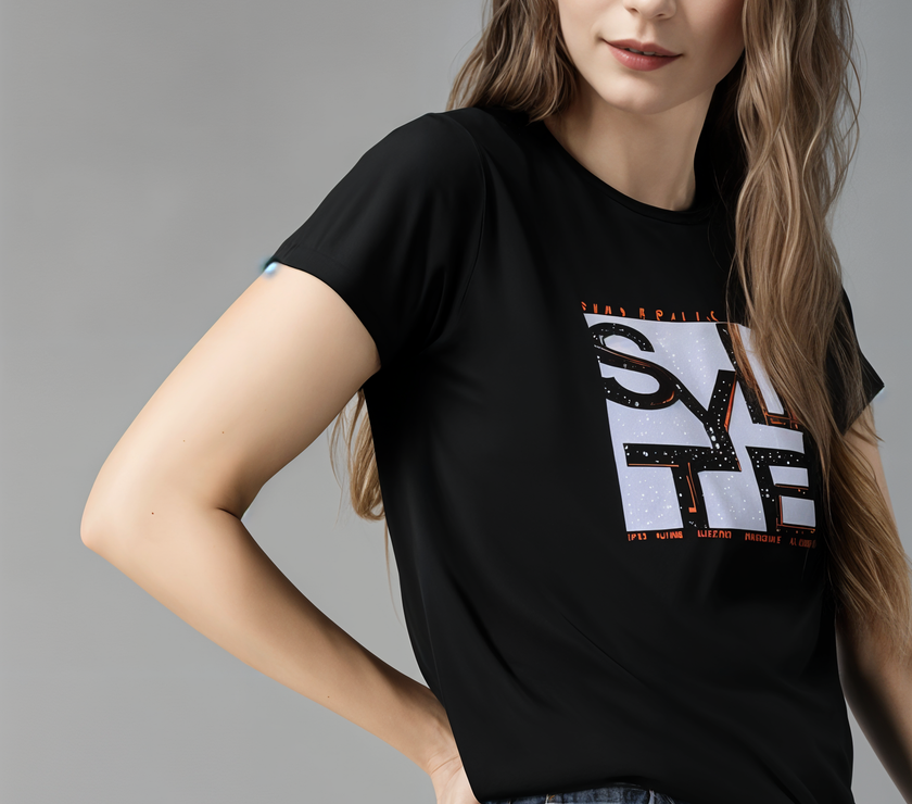 MACK Jonney Women Printed Cotton Rich  T Shirt | Round neck Tshirts|Half Sleeves|Printed-Regular Fit