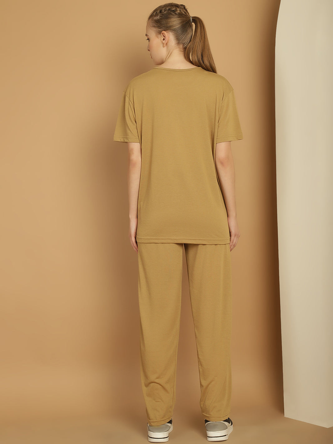Mack Jonney Mud Cotton Printed Co-ord Set Tracksuit For Women