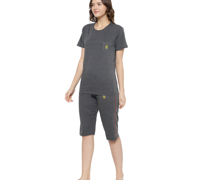 Mack Jonney Grey Women's Night Suit