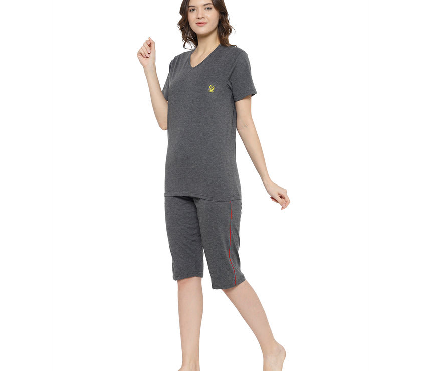 Mack Jonney Grey Women's Night Suit