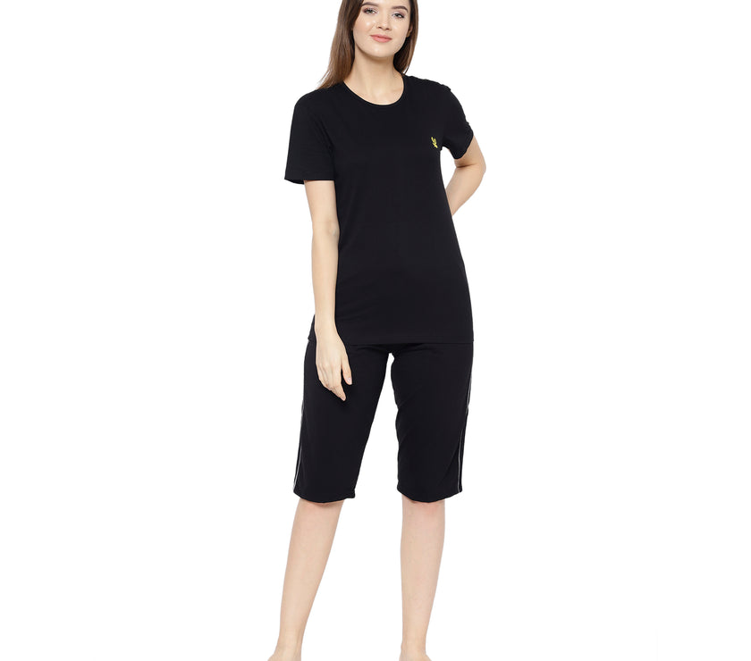 Mack Jonney Black Women's Night Suit