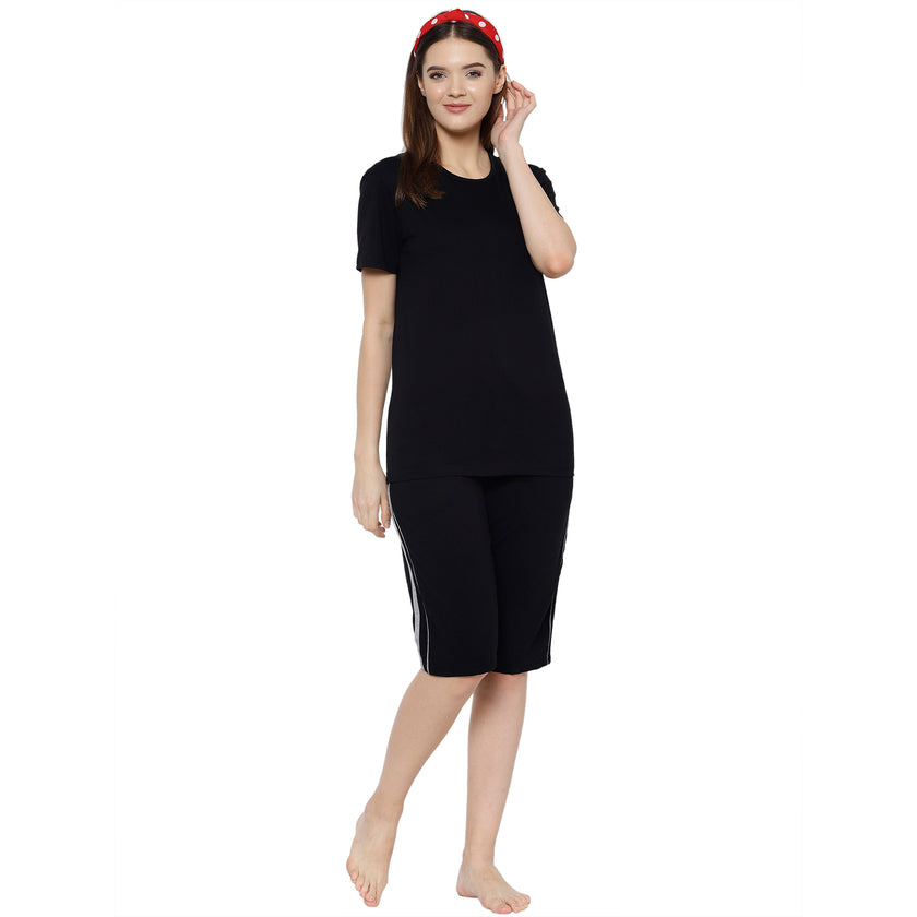 Mack Jonney Black Women's Night Suit