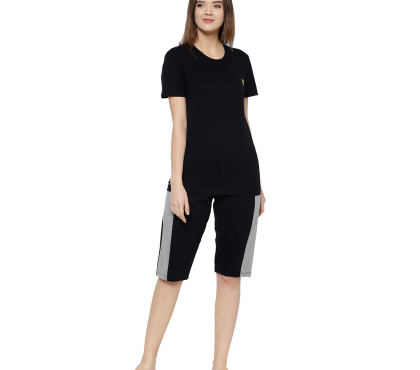 Mack Jonney Black Women's Night Suit