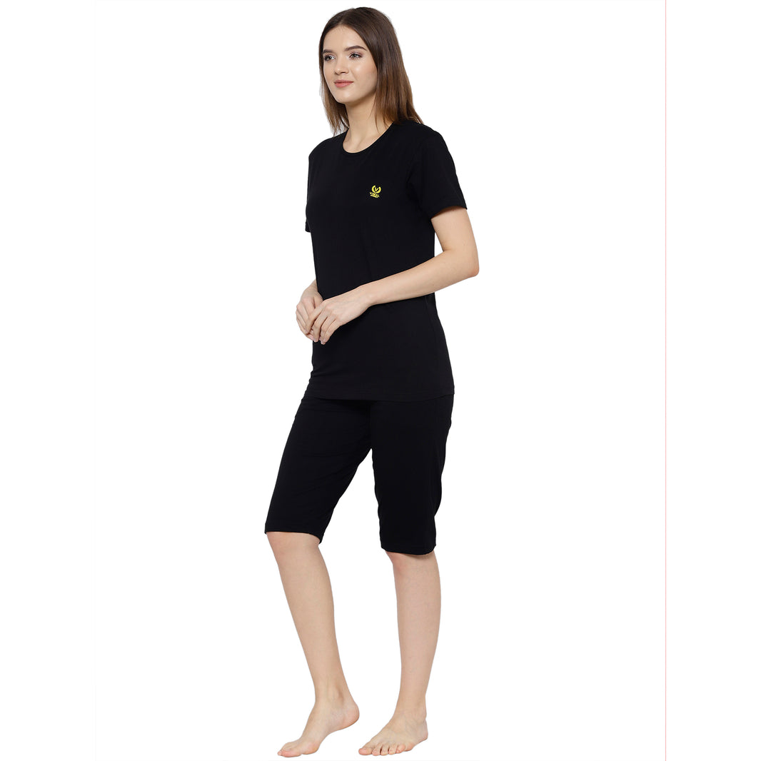 Mack Jonney Black Women's Night Suit