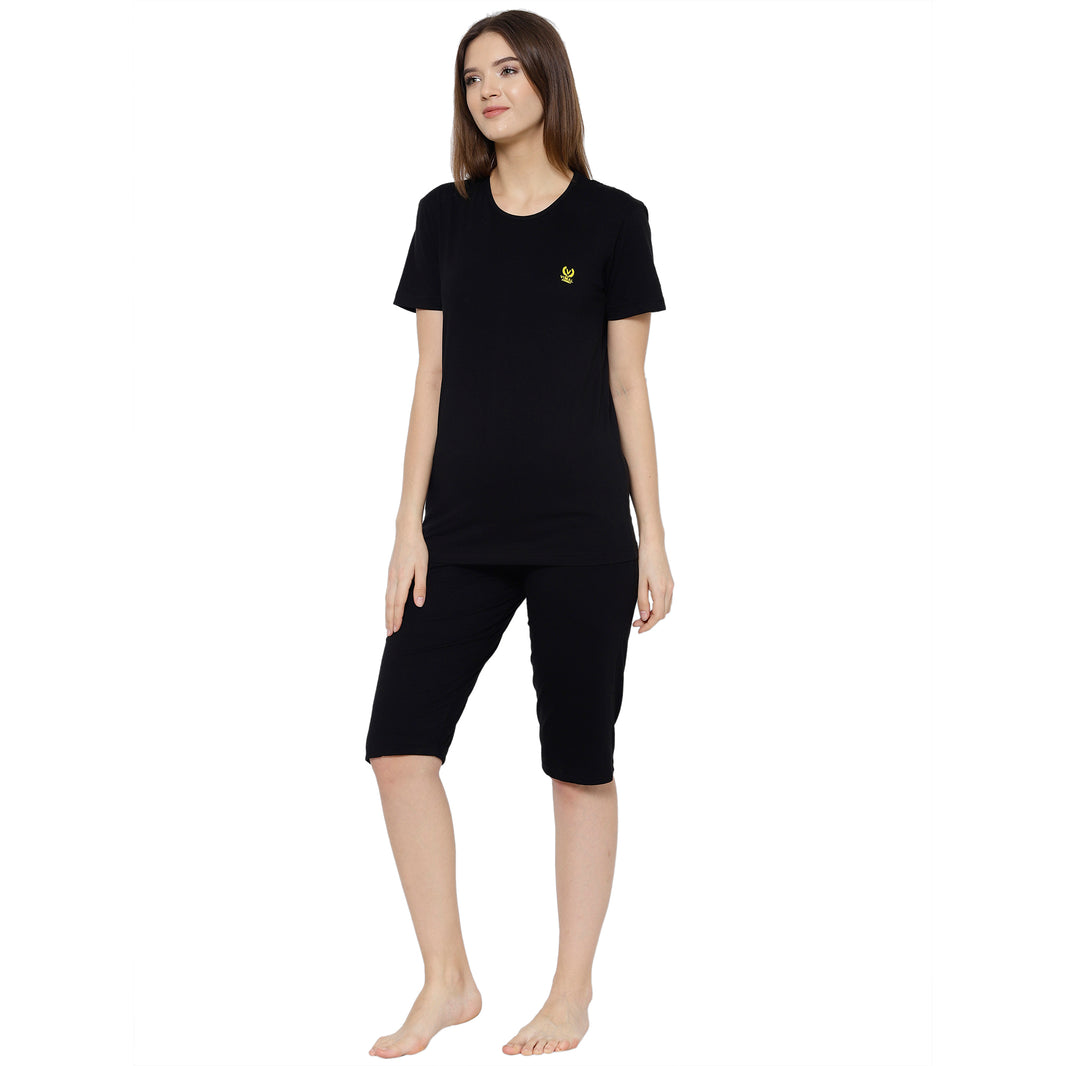Mack Jonney Black Women's Night Suit