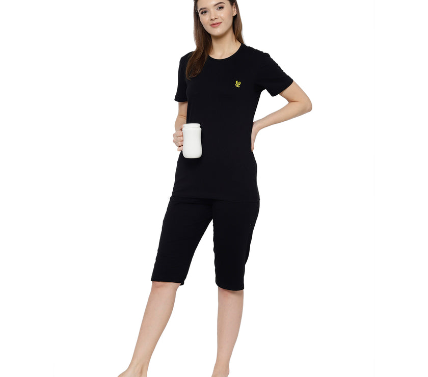 Mack Jonney Black Women's Night Suit