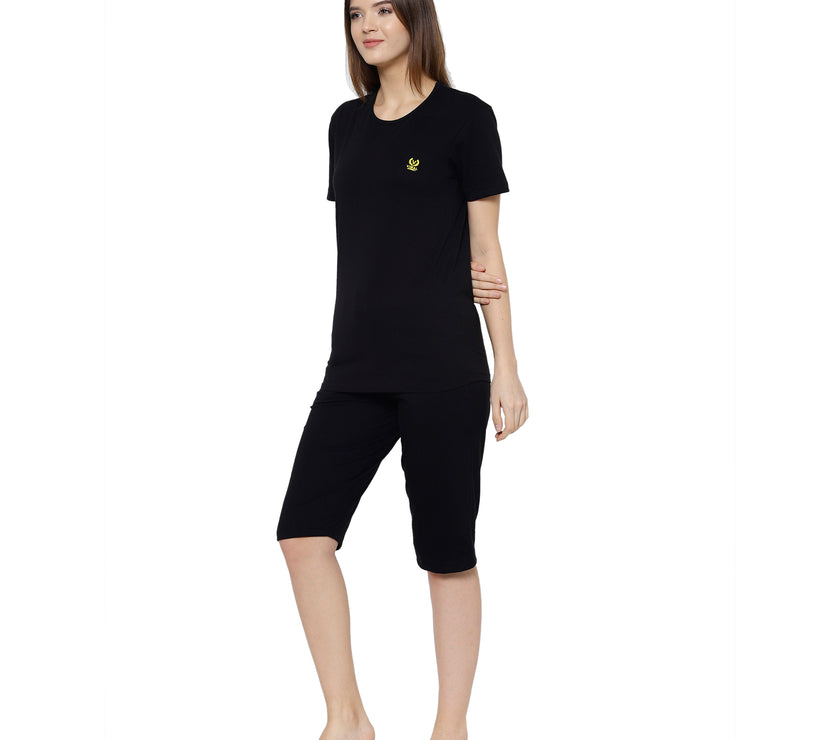 Mack Jonney Black Women's Night Suit