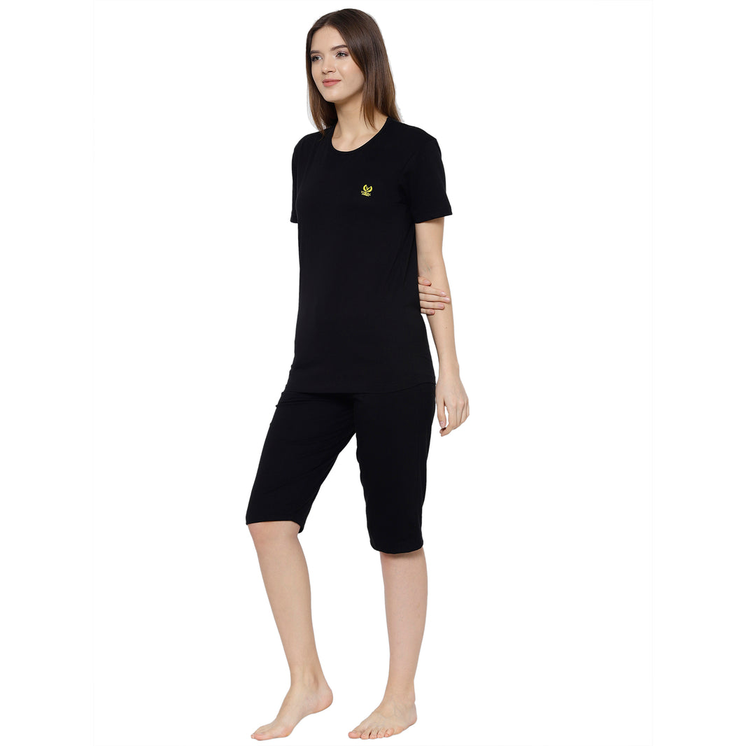 Mack Jonney Black Women's Night Suit