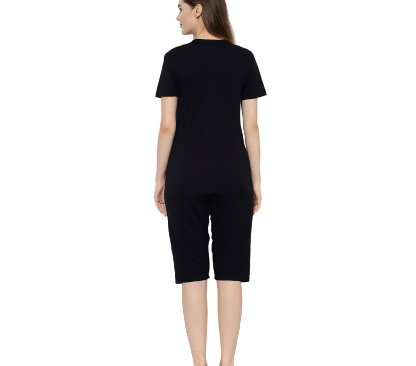 Mack Jonney Black Women's Night Suit