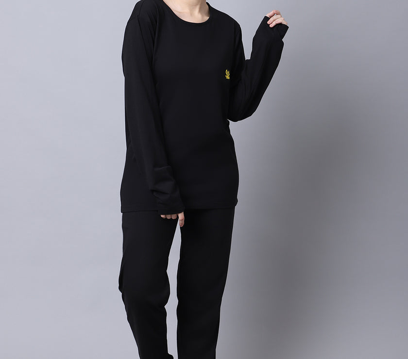 Mack Jonney Cotton Black Tracksuit for Women