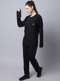 Mack Jonney Cotton Black Tracksuit for Women