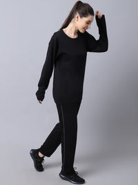 Mack Jonney Cotton Black Tracksuit for Women