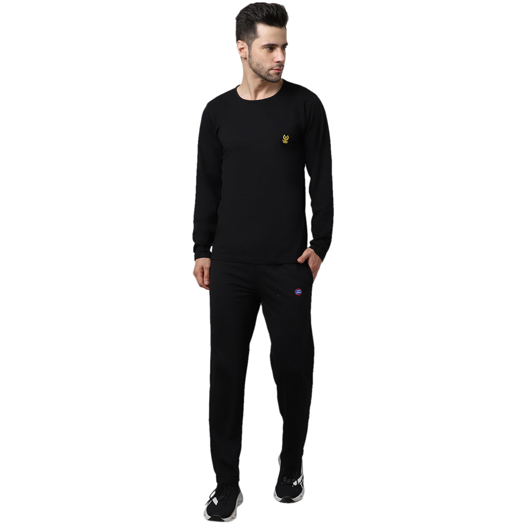 Mack Jonney Cotton Black Tracksuit for Men