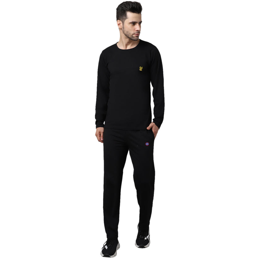 Mack Jonney Cotton Black Tracksuit for Men