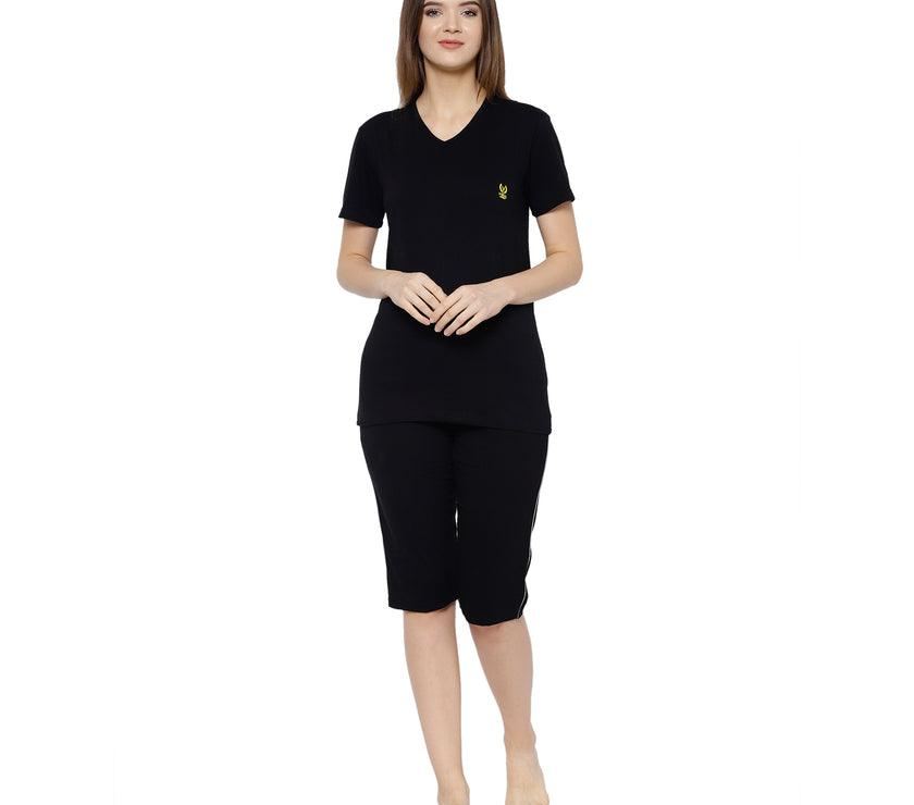 Mack Jonney Black Women's Night Suit