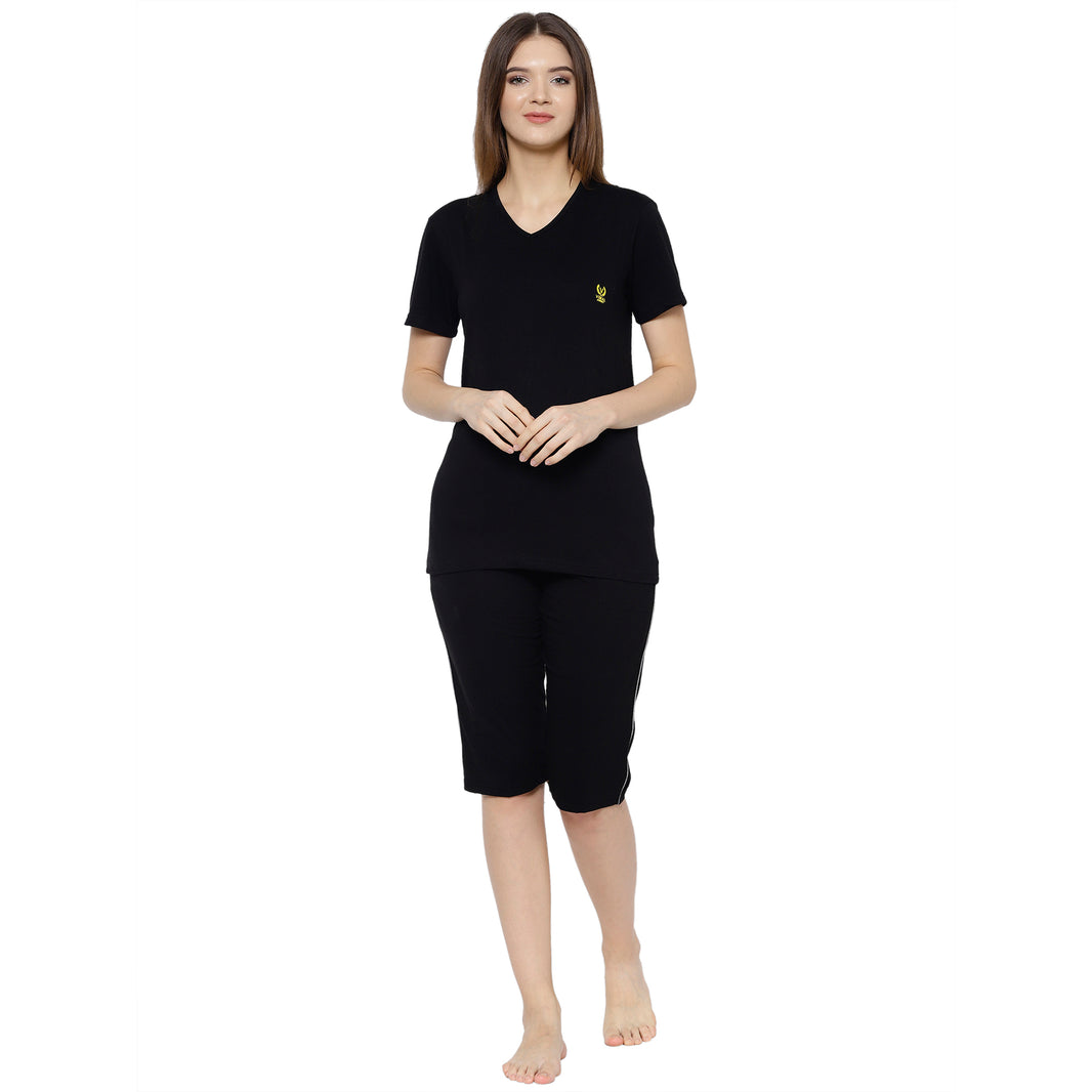 Mack Jonney Black Women's Night Suit