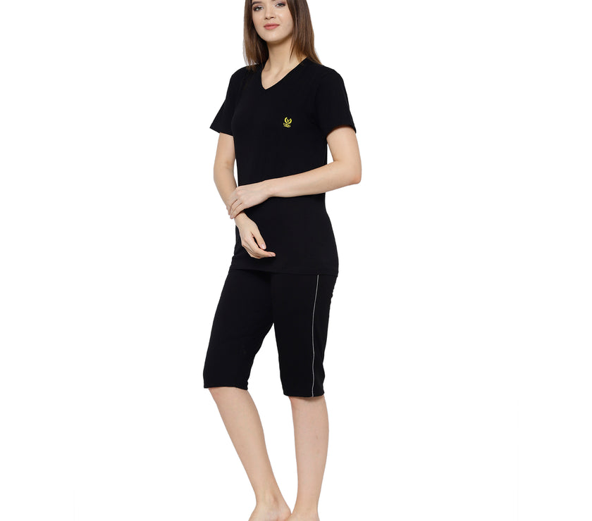 Mack Jonney Black Women's Night Suit