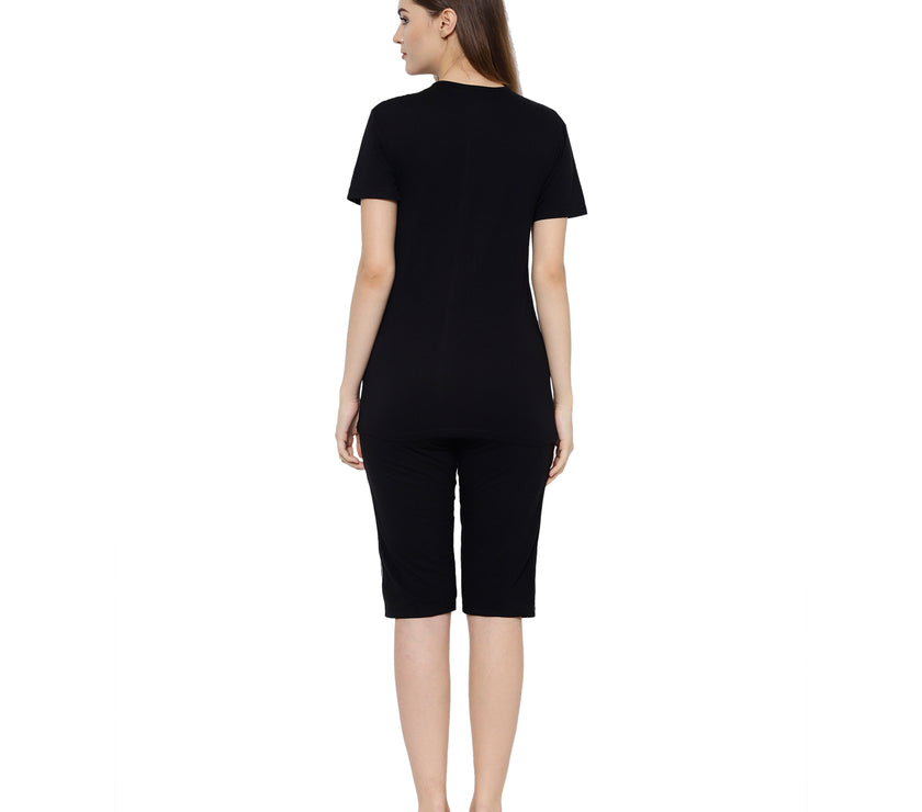 Mack Jonney Black Women's Night Suit