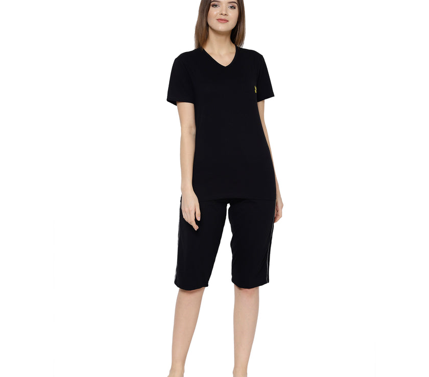 Mack Jonney Black Women's Night Suit
