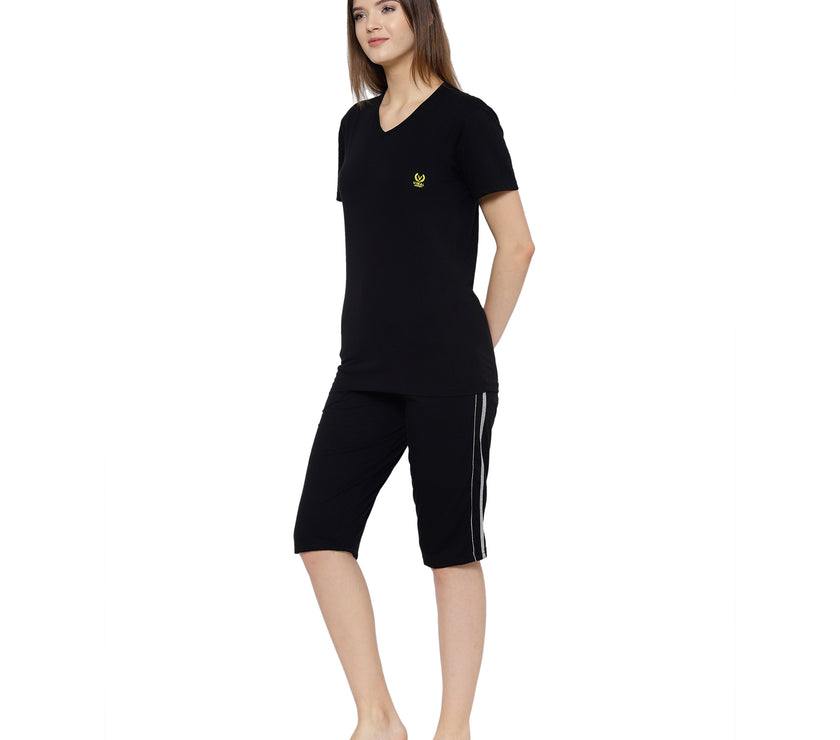 Mack Jonney Black Women's Night Suit