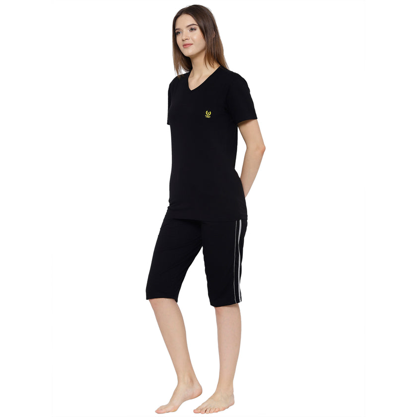 Mack Jonney Black Women's Night Suit