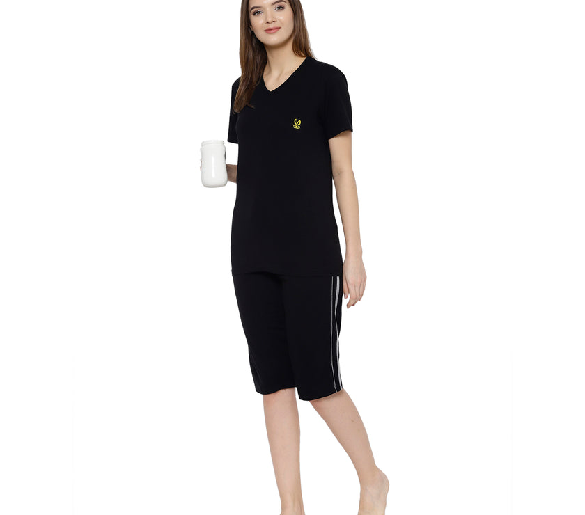Mack Jonney Black Women's Night Suit