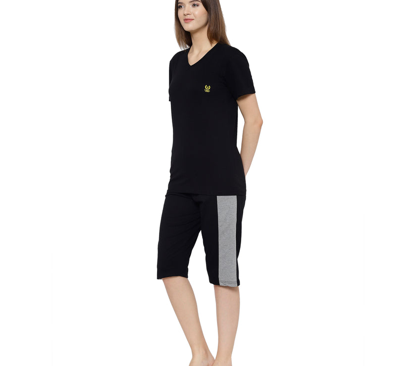 Mack Jonney Black Women's Night Suit