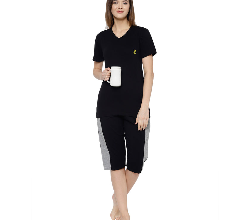 Mack Jonney Black Women's Night Suit