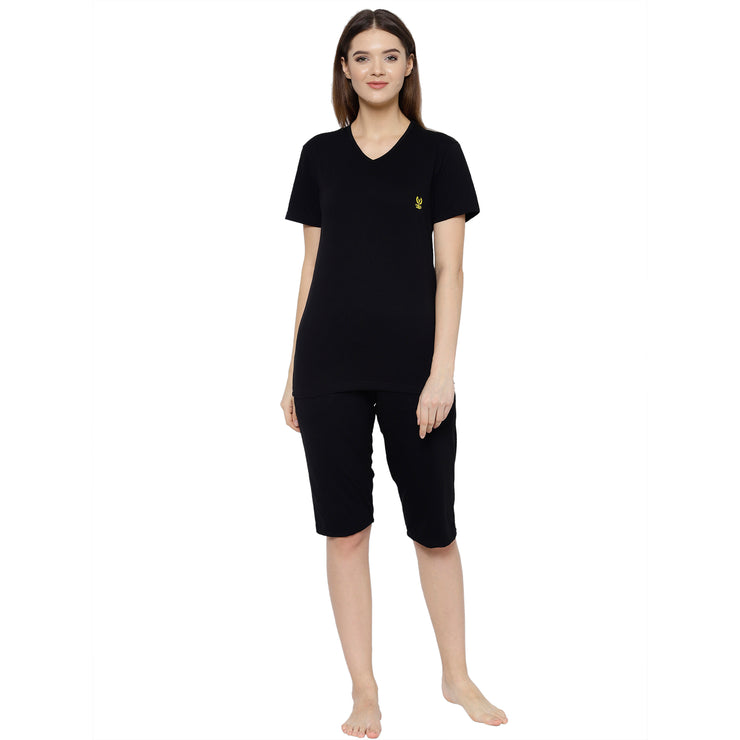 Mack Jonney Black Women's Night Suit