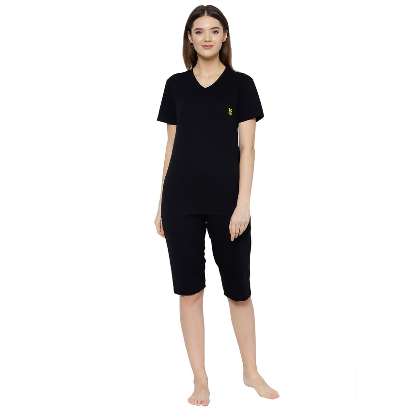 Mack Jonney Black Women's Night Suit