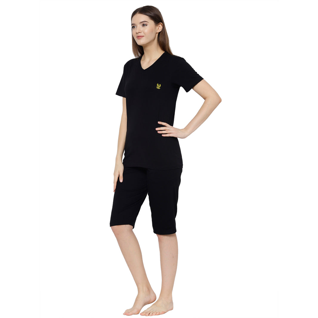 Mack Jonney Black Women's Night Suit