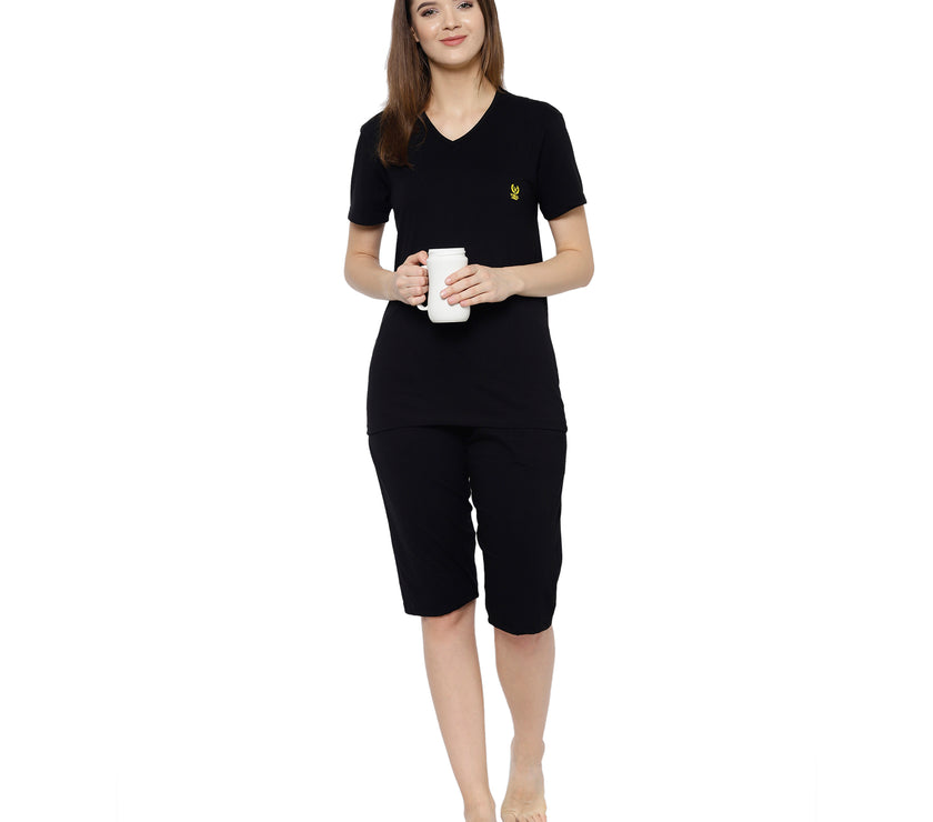 Mack Jonney Black Women's Night Suit