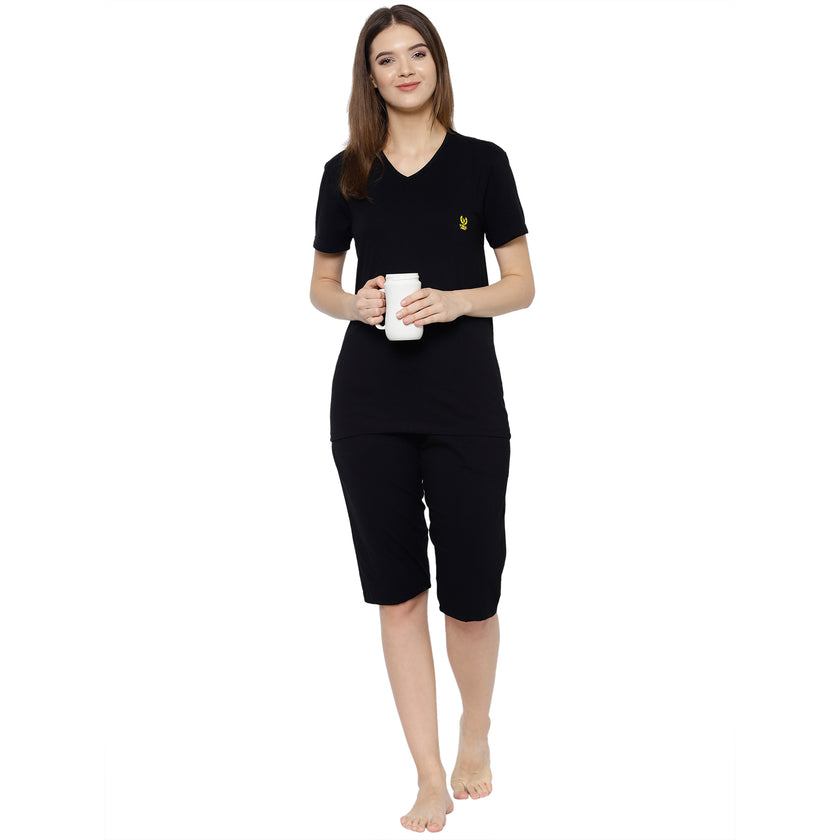 Mack Jonney Black Women's Night Suit