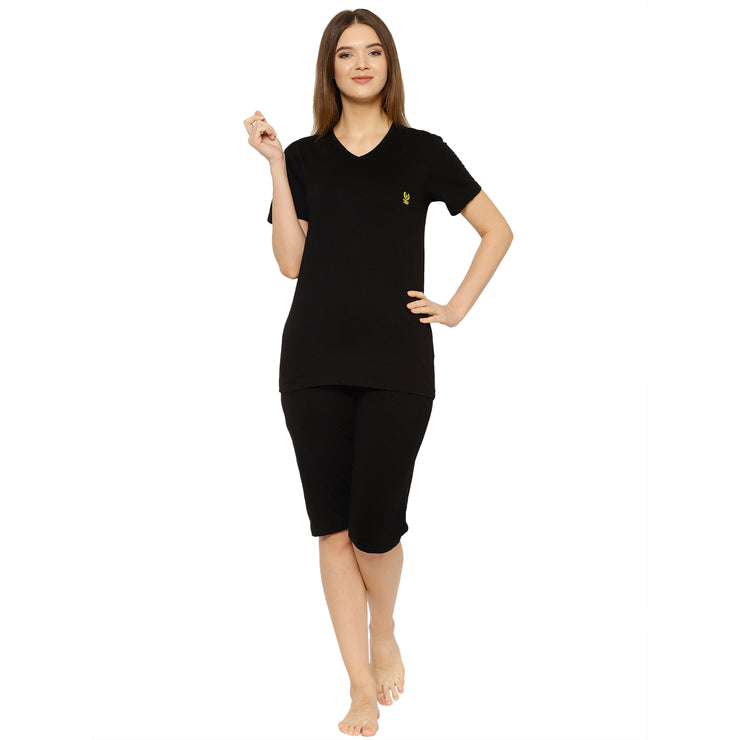 Mack Jonney Black Women's Night Suit