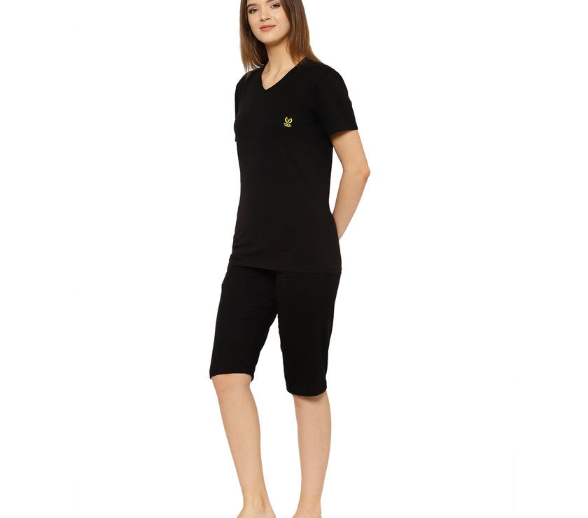 Mack Jonney Black Women's Night Suit