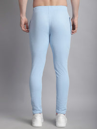 Mack Jonney Solid Light Blue Regular Fit Polyster Lycra Trackpant For Men