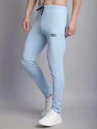 Mack Jonney Solid Light Blue Regular Fit Polyster Lycra Trackpant For Men