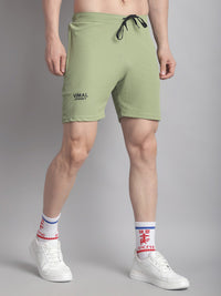 Mack Jonney Solid Light Green Regular Fit Polyster Lycra Shorts For Men