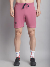 Mack Jonney Solid Pink Regular Fit Polyster Lycra Shorts For Men