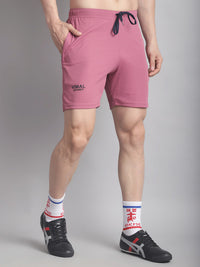 Mack Jonney Solid Pink Regular Fit Polyster Lycra Shorts For Men