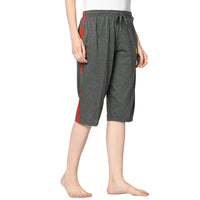 Mack Jonney Grey 3/4th Capri For Women's
